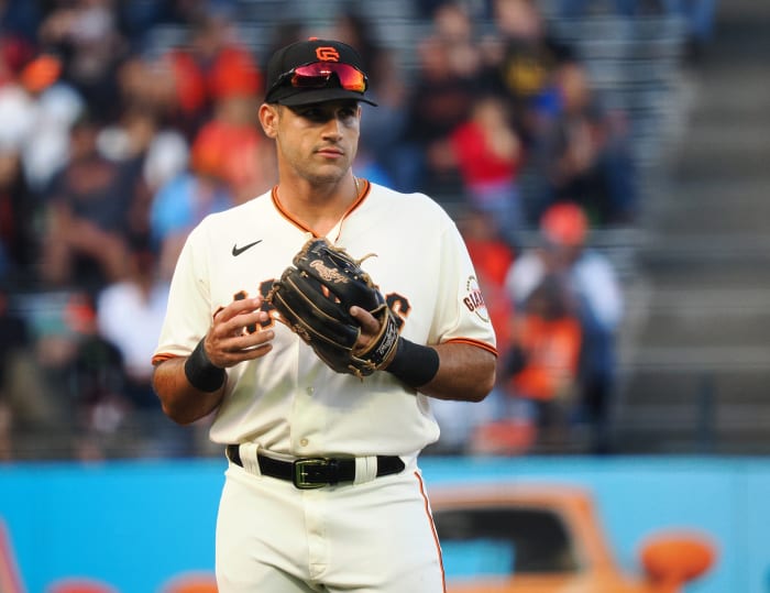 SF Giants infielder David Villar. (2022)